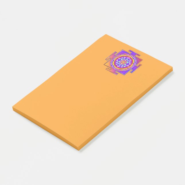 Post-it® Sri Yantra - Conception du symbole de l'hindouisme (Incliné)