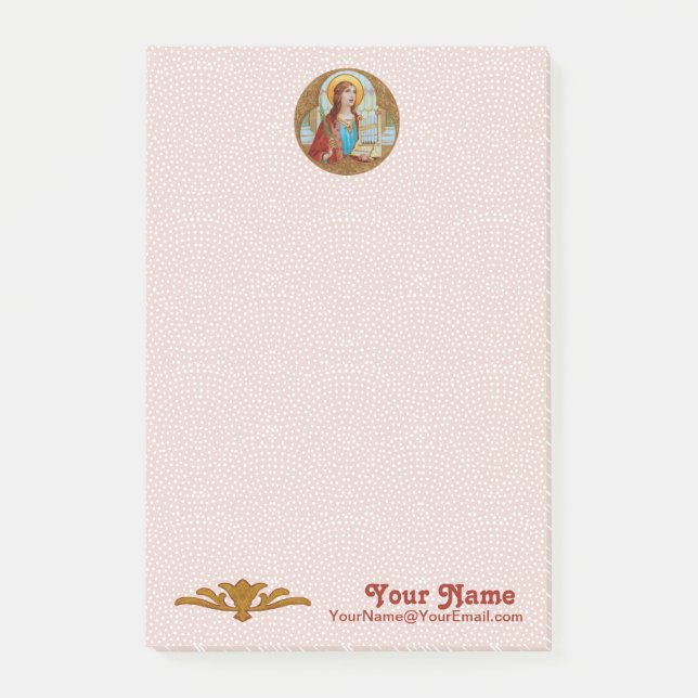 Post-it® St. Cecilia de Rome (BK 003) 4"x6" (Devant)