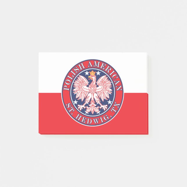 Post-it® St. Hedwig Texas Polonais Aigle Américain (Devant)