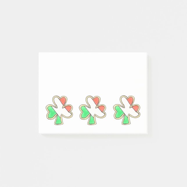 Post-it® St. Paddy's Day Irlandais Drapeau Shamrock Clover  (Devant)