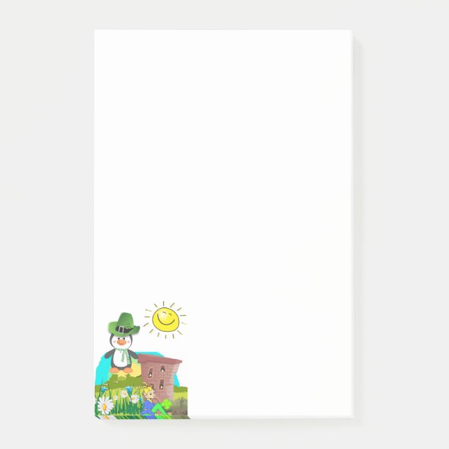 Post-it® St. Patrick's Day Post it Notes Penguin (Devant)