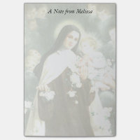 St Therese avec les roses, le crucifix et les
