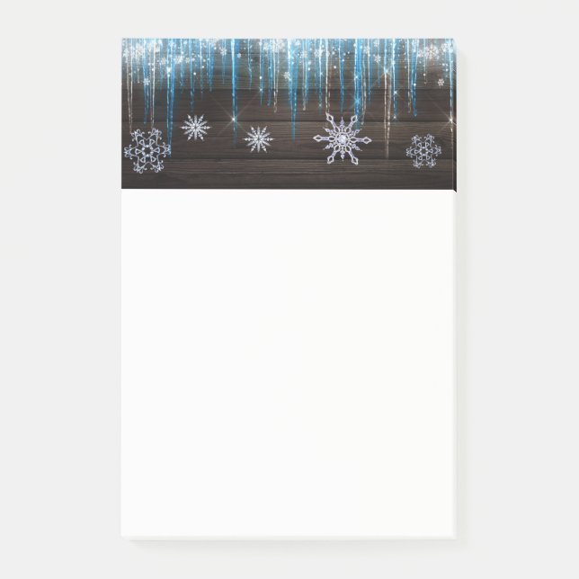 Post-it® Stalactites gelées Hiver Merveilleux Flocons de ne (Devant)