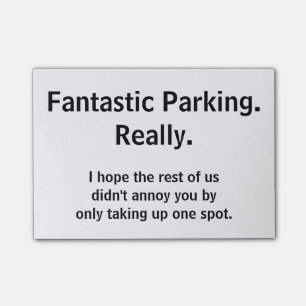 Post-it® Stationnement fantastique. Vraiment