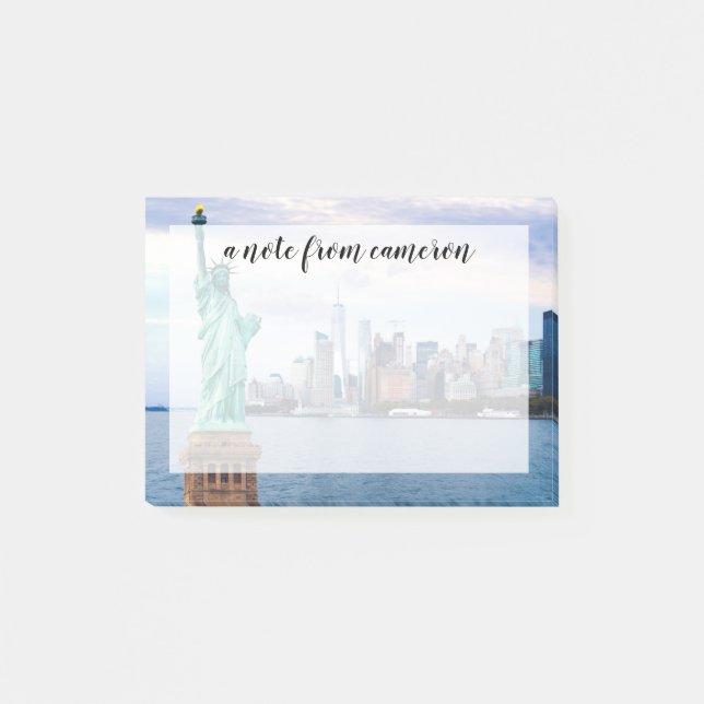 Post-it® Statue de la Liberté avec le World Trade Center (Devant)