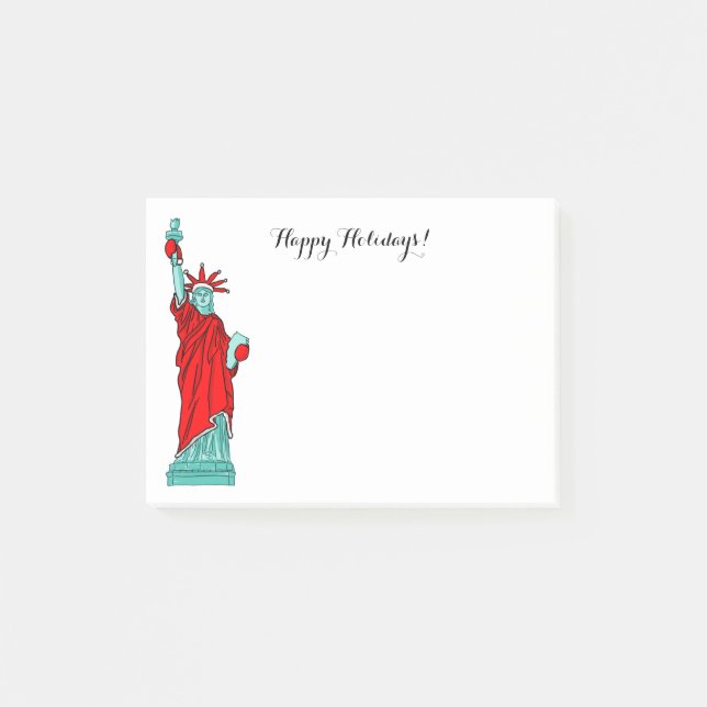 Post-it® Statue de la Liberté Père Noël Noël Vacances (Devant)