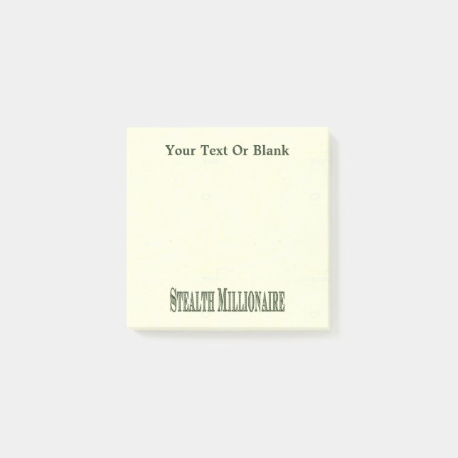 Post-it® Stealth Millionaire (Devant)