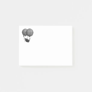 Post-it® Steampunk Design Machine volante noire et blanche