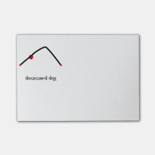 Post-it® Stick figure de chien descendant yoga pose Sanskri