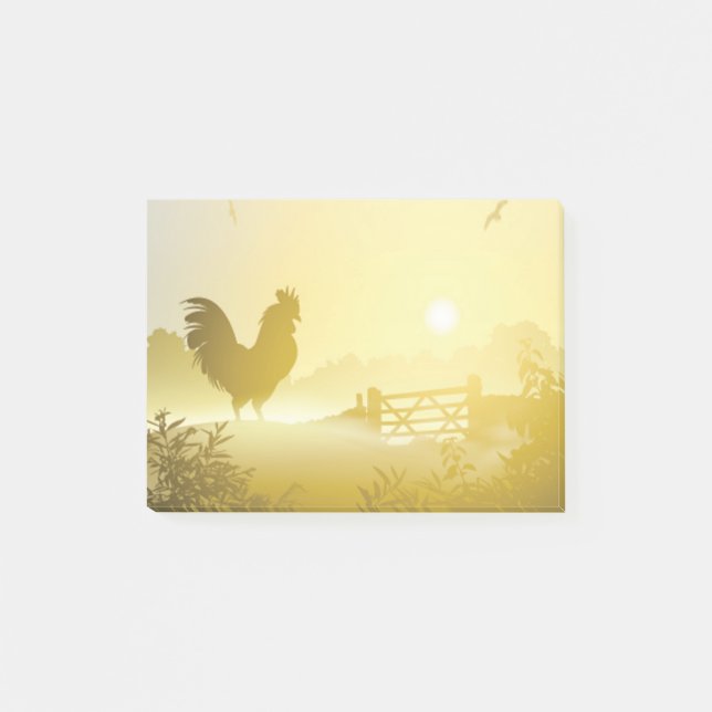 Post-it® Stick Notes Sunny Morning Farm Country Rustic Sun (Devant)
