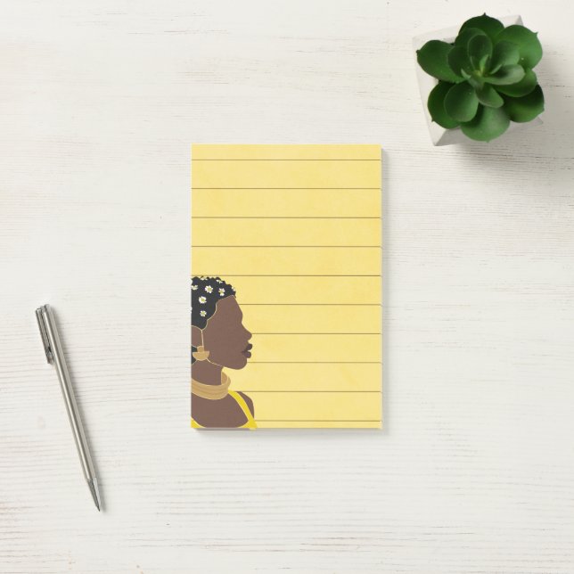 Post-it® Sticky Linky Portrait Femme Noire (Bureau)