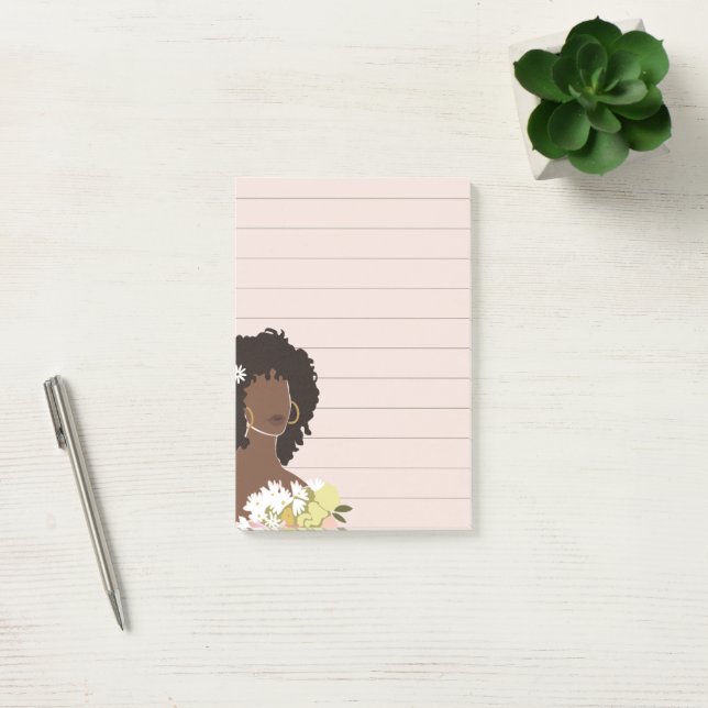 Post-it® Sticky Linky Portrait Femme Noire (Bureau)