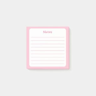 Post-it® Sticky Note Pad Clin Rose Clair