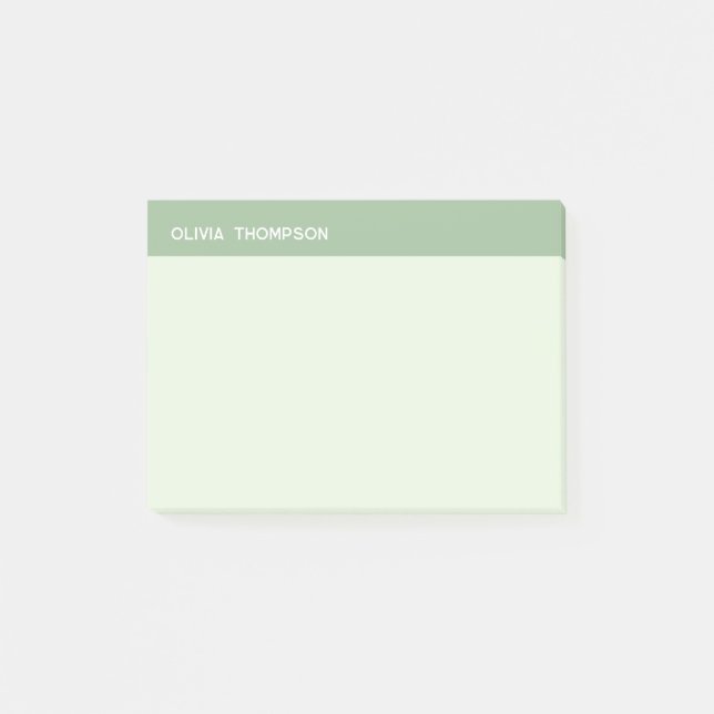 Post-it® Sticky vert minimaliste (Devant)