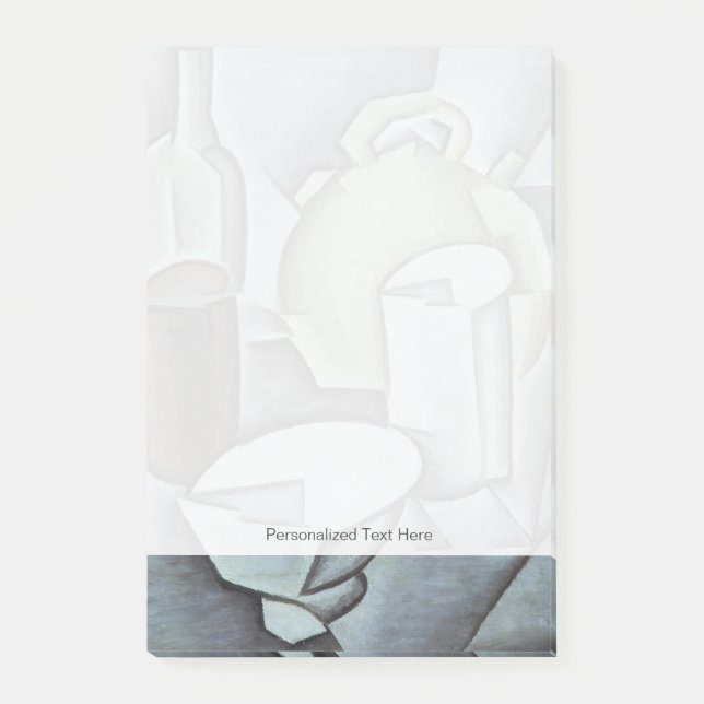 Post-it® Still Life avec une bouteille de vin et une guerre (Devant)