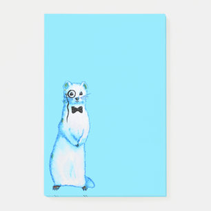Post-it® Stoat blanc Ermine Cute Ferret Lover Art