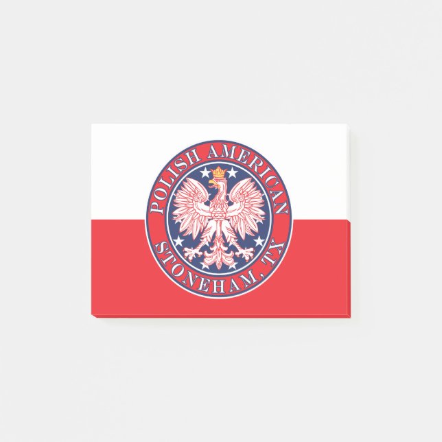 Post-it® Stoneham Texas Polonais Aigle Américaine (Devant)