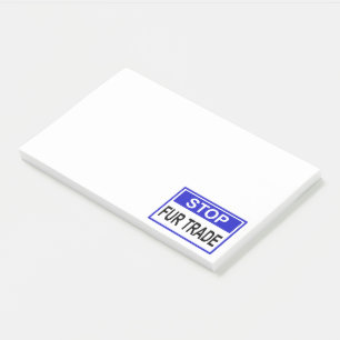 Post-it® Stop Fur Trade Panneau bleu