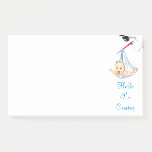 Post-it® Stork avec Baby Funny Sticky Notes - Personnalisab
