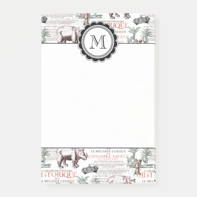 Post-it® Style antique d'Abrecht Durer de rhinocéros de (Devant)