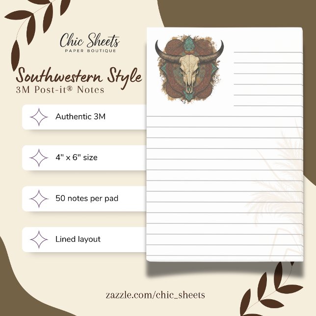 Post-it® Style Boho-Sud-Ouest Flair Ligné 3M  (Créateur téléchargé)
