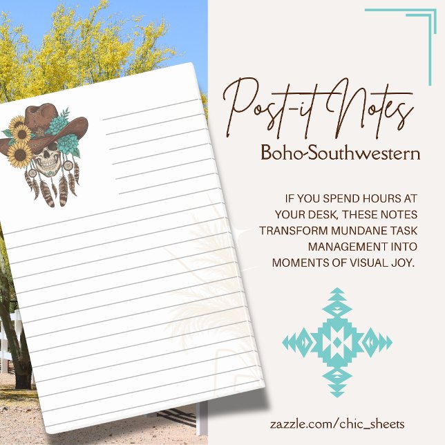 Post-it® Style Boho-Sud-Ouest Flair Ligné 3M  (Créateur téléchargé)