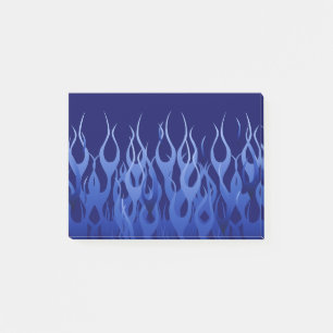 Post-it® Style cool Blue Racing Flames