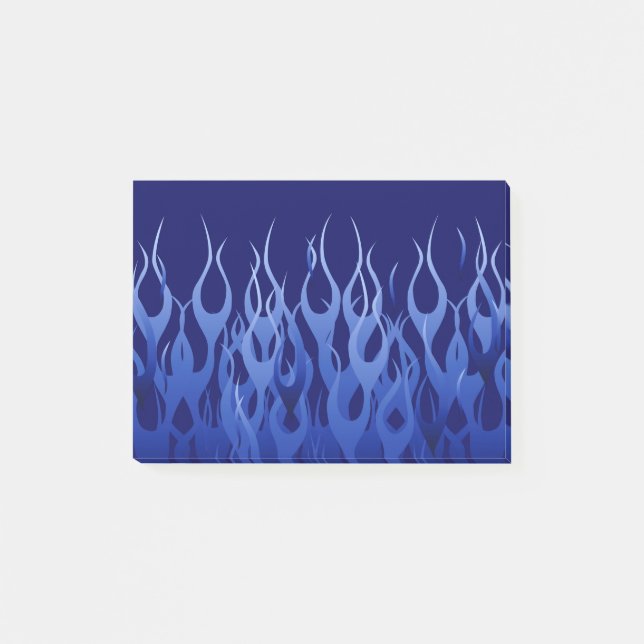 Post-it® Style cool Blue Racing Flames (Devant)