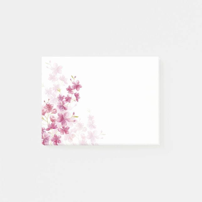 Post-it® Style d'aquarelle florale de fleurs de cerisier de (Devant)