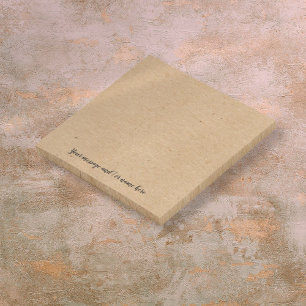 Post-it® Style de papier Kraft rustique personnalisé Boho