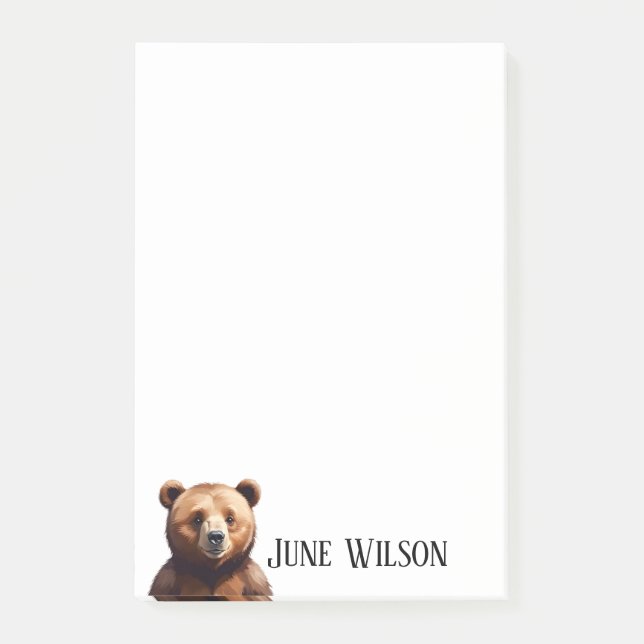 Post-it® Style design de look de l'ours mignon (Devant)