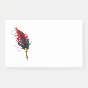Post-it® Stylo rouge en plumes avec nib or