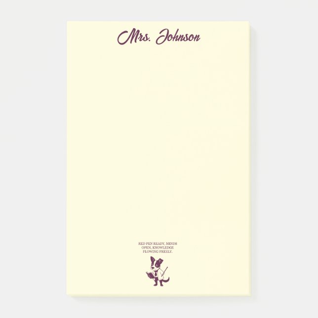 Post-it® Stylo rouge prêt esprits ouverts connaissances cir (Devant)