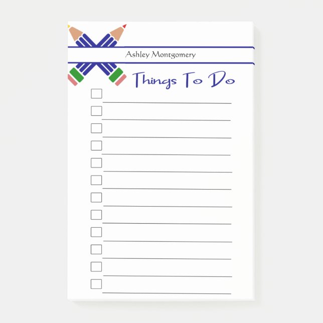 Post-it® Stylos Colorés À Faire (Devant)