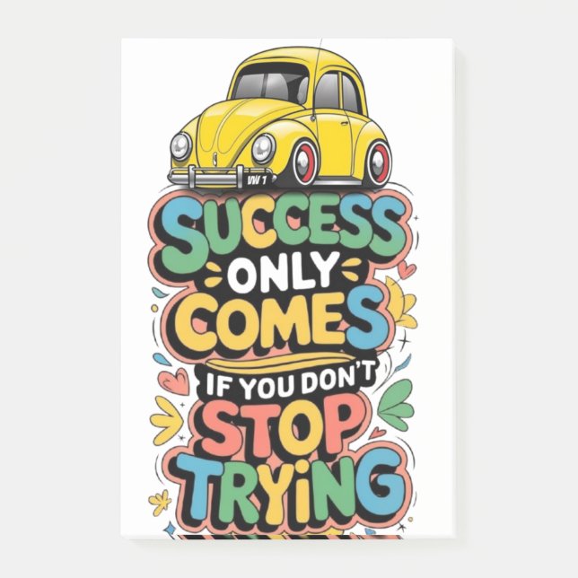 Post-it® success only comes if you dont stop trying en deux (Devant)