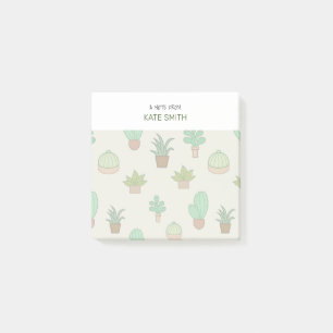 Post-it® Succulents et cactus illustrés mignons