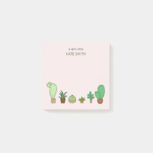 Post-it® Succulents et cactus illustrés mignons