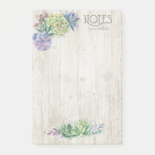 Post-it® Succulents et Mariage de bois rustique ID515
