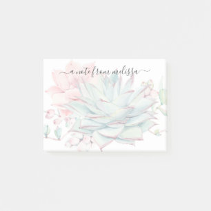 Post-it® Succulents vert rose mignon Personnalisé Post-it N