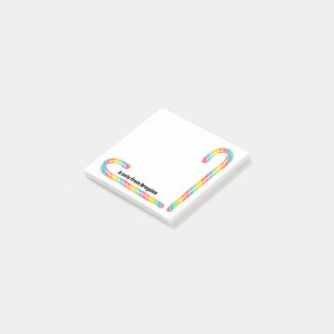 Post-it® Sucre de canne arc-en-ciel - Texte personnalisé N
