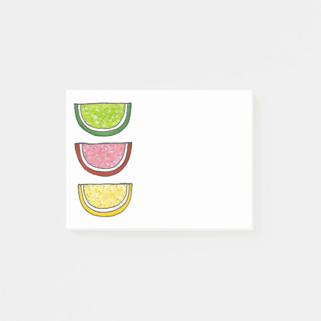 Post-it® Sugary Fruit Slice Candy Lemon Lime Slices Poster (Devant)