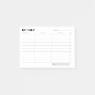 Post-it® Suivi des dépenses simples minimal