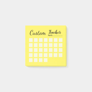 Post-it® Suivi mensuel personnalisé des habitudes notes jau