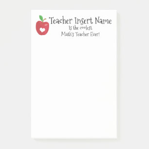 Post-it® Sujet d'insertion du coeur rouge de pomme le plus