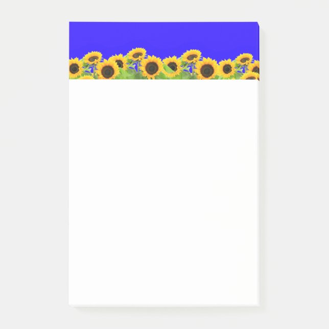 Post-it® Sunflowers Post it Notes couleurs du drapeau ukrai (Devant)