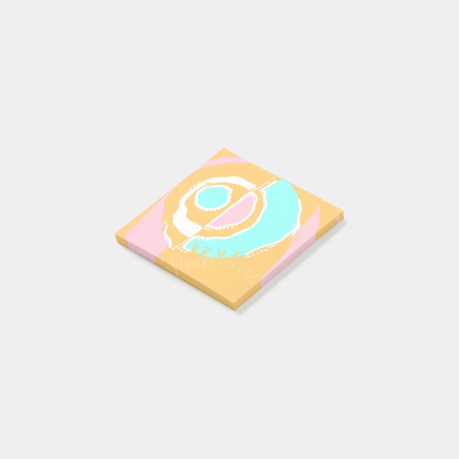Post-it® Sunrise Ethnic Circle - Pink Orange Spearmint (Incliné)