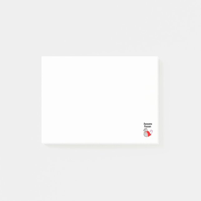 Post-it® Super Possum Drôle, Mignonne. Amoureux des animaux (Devant)