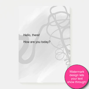 Post-it® Sur la grille : gris Abstrait, noir et blanc