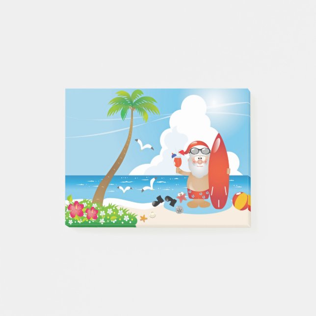 Post-it® surfer santa claus (Devant)
