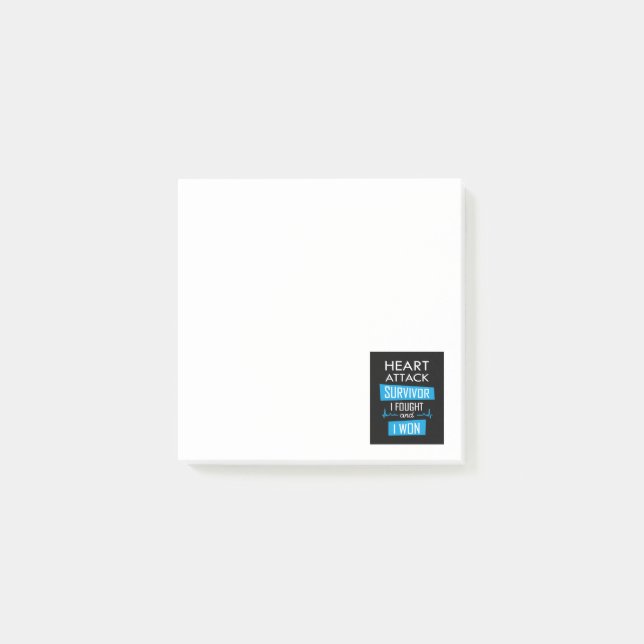 Post-it® Survivant de l'attaque cardiaque, je me suis battu (Devant)
